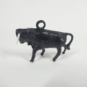 Torres Bull Charm Black w/ White Horns Vintage